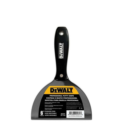 [DXTT-2-172] DeWalt® Stainless Steel Plastic Handle Putty Knife – 6”